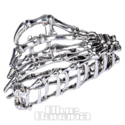 Blue Banana Claw Hand Hair Clip (Silver)