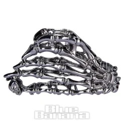 Blue Banana Claw Skeleton Hand Hair Clip (Black)