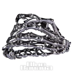 Blue Banana Claw Skeleton Hand Hair Clip (Black)