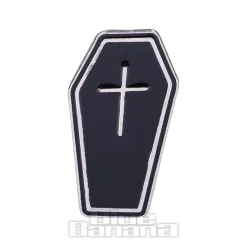 Blue Banana Coffin Pin Badge (Black)
