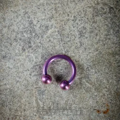 Blue Banana Coloured Titanium 1.6mm Circular Barbell (Purple)
