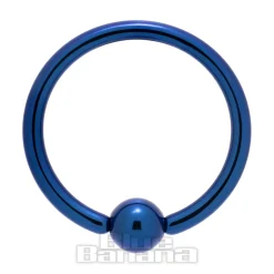 Blue Banana Coloured Titanium BCR (Dark Blue)