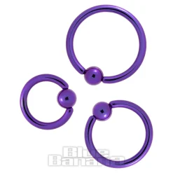 Blue Banana Coloured Titanium BCR (Purple)