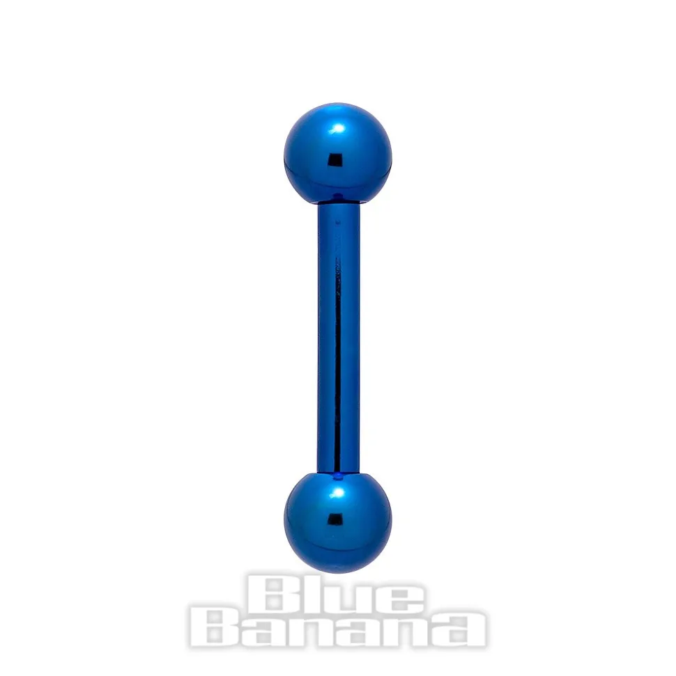 Blue Banana Coloured Titanium 1.6mm Barbell (Blue)