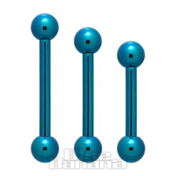 Blue Banana Coloured Titanium 1.6mm Barbell (Teal)