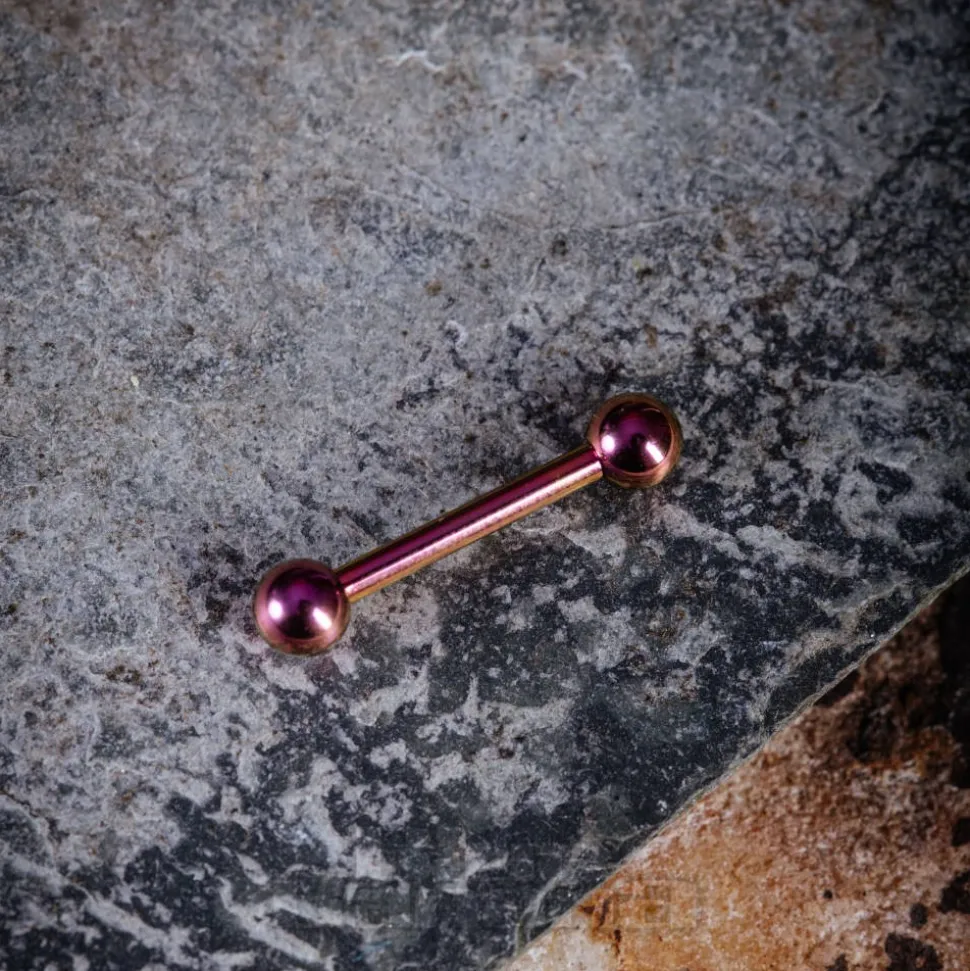 Blue Banana Coloured Titanium 1.6mm Barbell (Fuchsia)