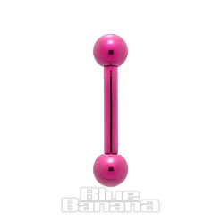 Blue Banana Coloured Titanium 1.6mm Barbell (Fuchsia)