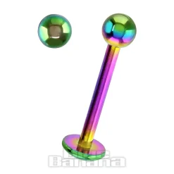 Blue Banana Coloured Titanium 1.2mm Labret (Rainbow)