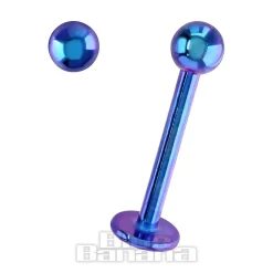 Blue Banana Coloured Titanium 1.2mm Labret (Teal)