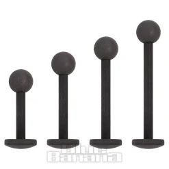 Blue Banana Coloured Titanium 1.2mm Labret (Matt Black)