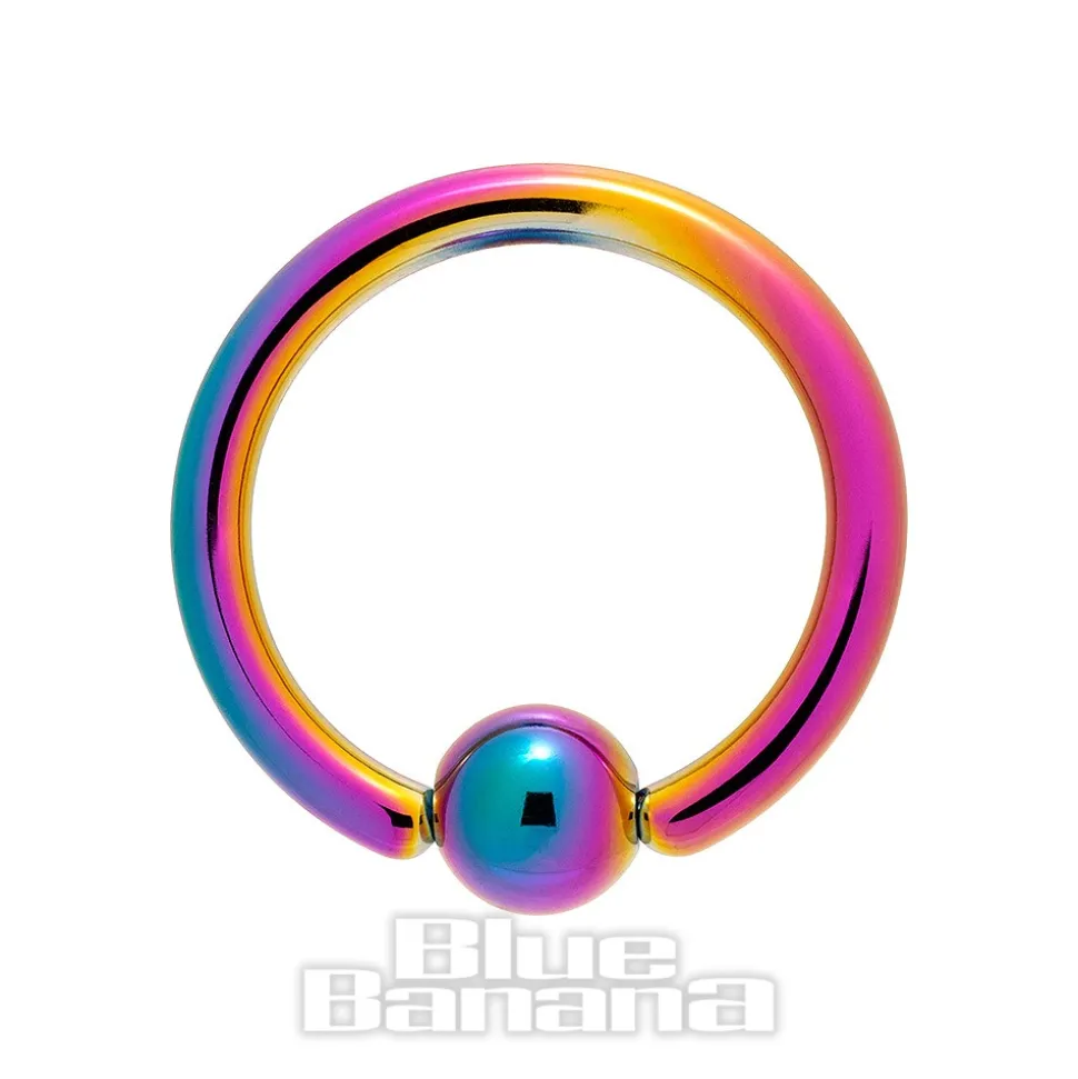 Blue Banana Coloured Titanium 1.2mm BCR (Multicoloured)