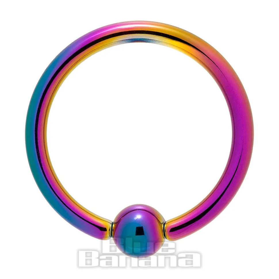 Blue Banana Coloured Titanium 1.2mm BCR (Multicoloured)