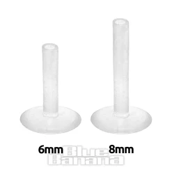 Blue Banana Cross Bioflex 1.2mm Tragus Stud (Rose/Silver)