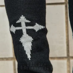 Blue Banana Cross Legwarmers (Grey)