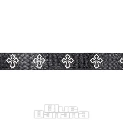 Blue Banana Crystal Crosses Belt (Black)