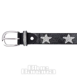 Blue Banana Crystal Stars Belt (Black)