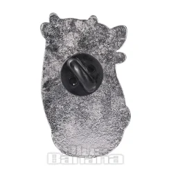 Blue Banana Cuddling Cats Pin Badge (Black/White)