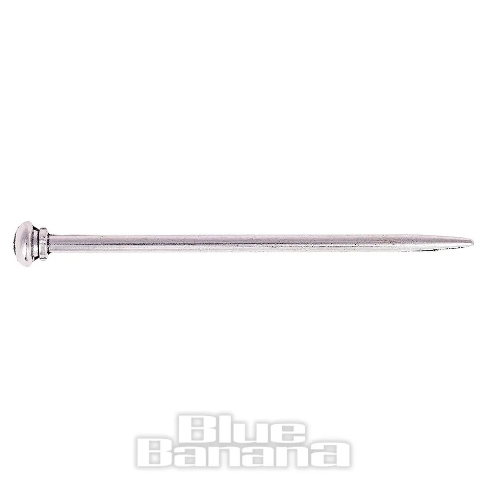 Blue Banana Death'S Head Moth Hair Pin (Silver)