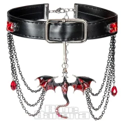 Blue Banana Dragon Chain Choker (Red)