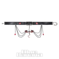 Blue Banana Dragon Chain Choker (Red)