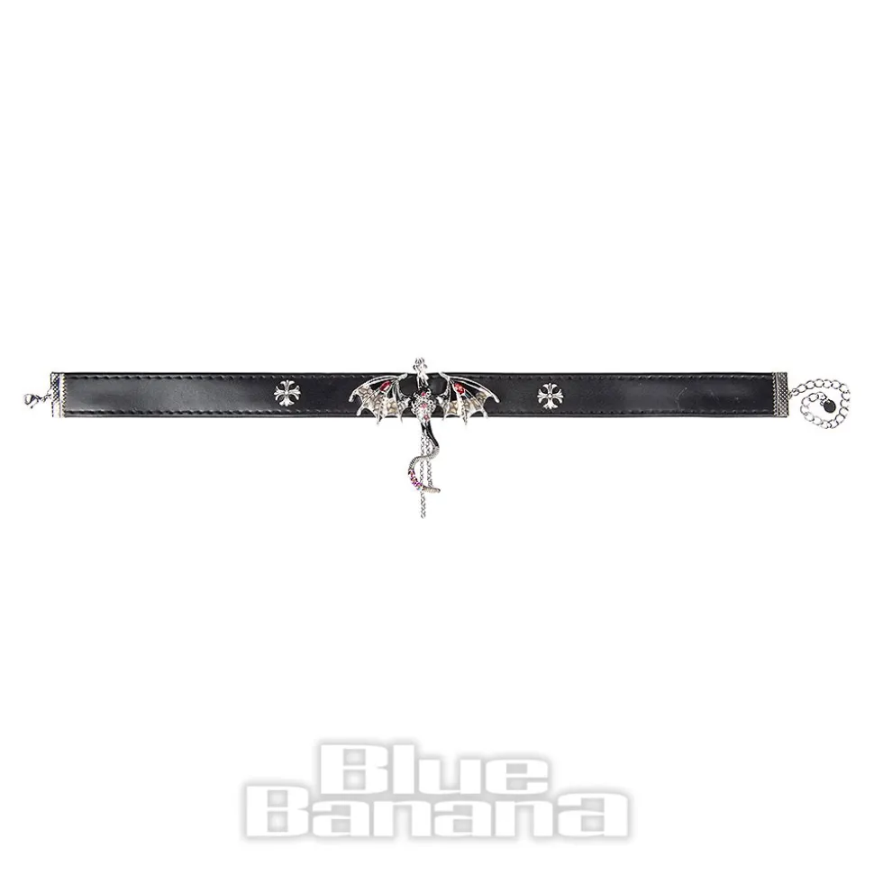 Blue Banana Dragon Choker (Silver)