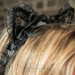 Blue Banana Ears & Bow Wide Headband (Black)