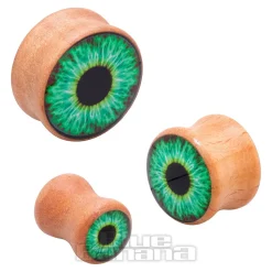Blue Banana Eye Wood Tunnel 8-25mm (Green)