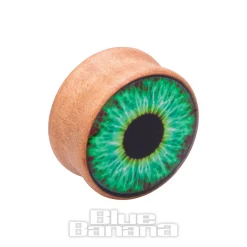 Blue Banana Eye Wood Tunnel 8-25mm (Green)
