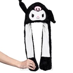 Blue Banana Face and Skull Ear Hat With Lights (Black)