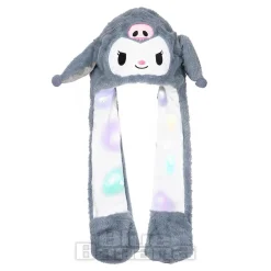 Blue Banana Face and Skull Ear Hat With Lights (Grey)