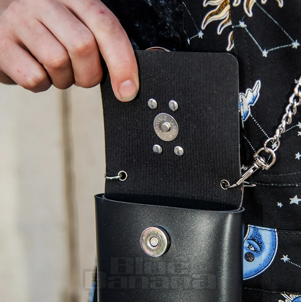Blue Banana Faux Leather Ring Bag (Black)