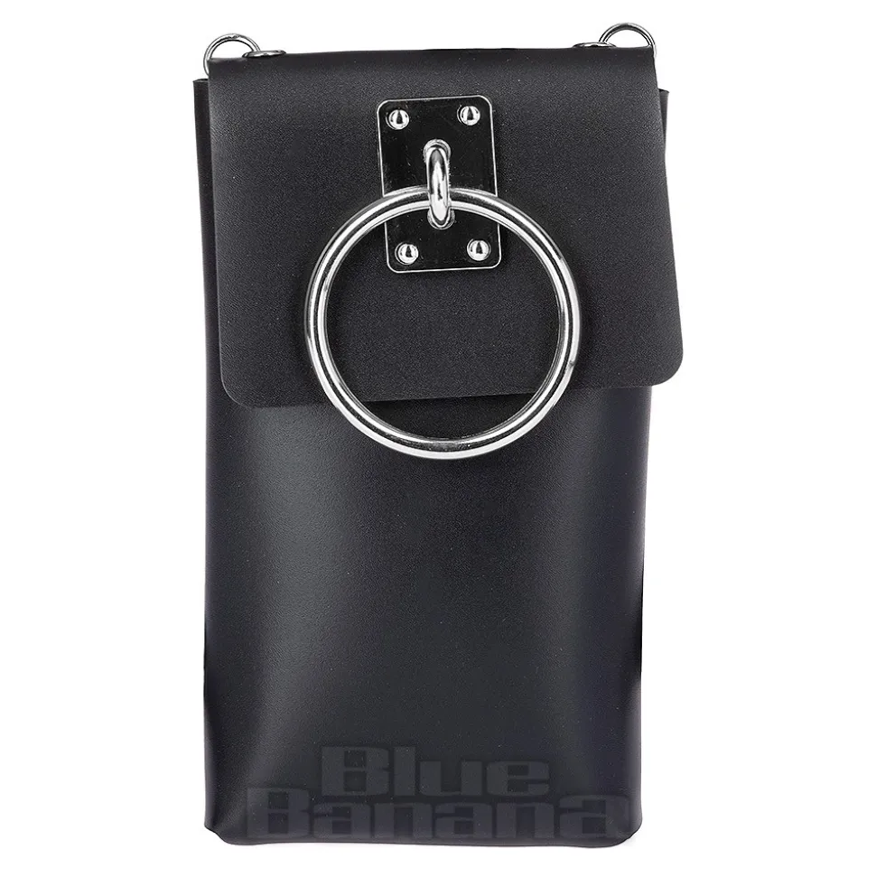 Blue Banana Faux Leather Ring Bag (Black)