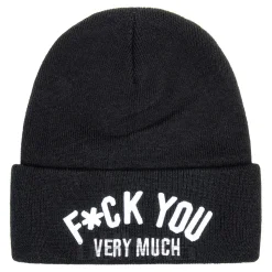 Blue Banana F*ck You Beanie Hat (Black)