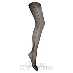Blue Banana Fishnet And Seam Tights (Black)