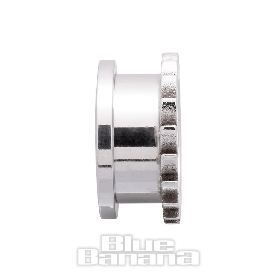 Blue Banana Flames 4-14mm Steel Tunnel (Silver)