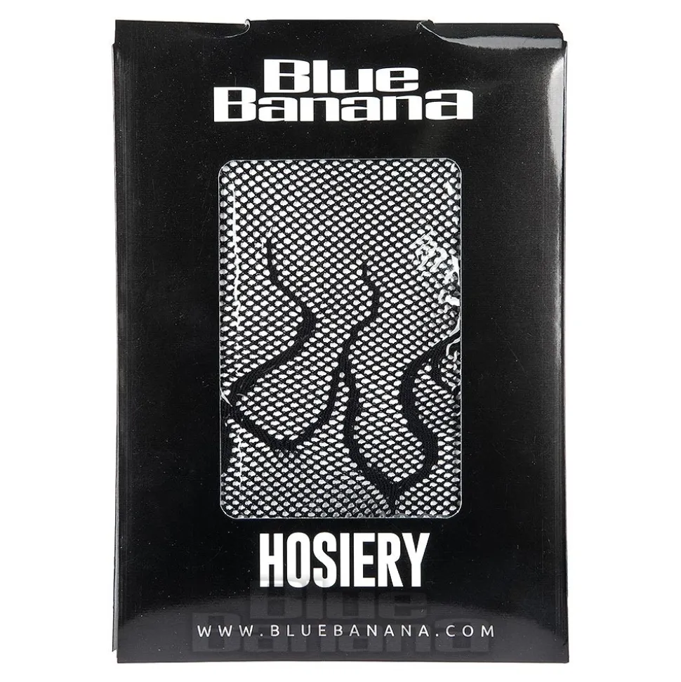 Blue Banana Flames Tights (Black)