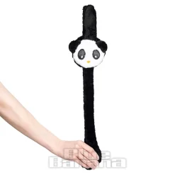 Blue Banana Flipping Ears Panda Headband (Black/White)