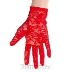 Blue Banana Flower Lace Glove (Red)