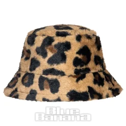 Blue Banana Fluffy Bucket Hat (Leopard)