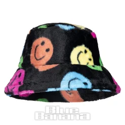 Blue Banana Fluffy Bucket Hat (Smiley)