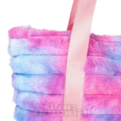 Blue Banana Fluffy Shoulder Bag (Blue/Pink)