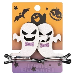 Blue Banana Ghosts Hair Clip (White)
