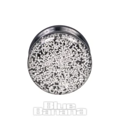 Blue Banana Glitter Ear Plug (Silver)