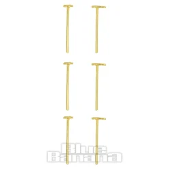 Blue Banana Gold Moon & Star Nose Studs (6 Pack)