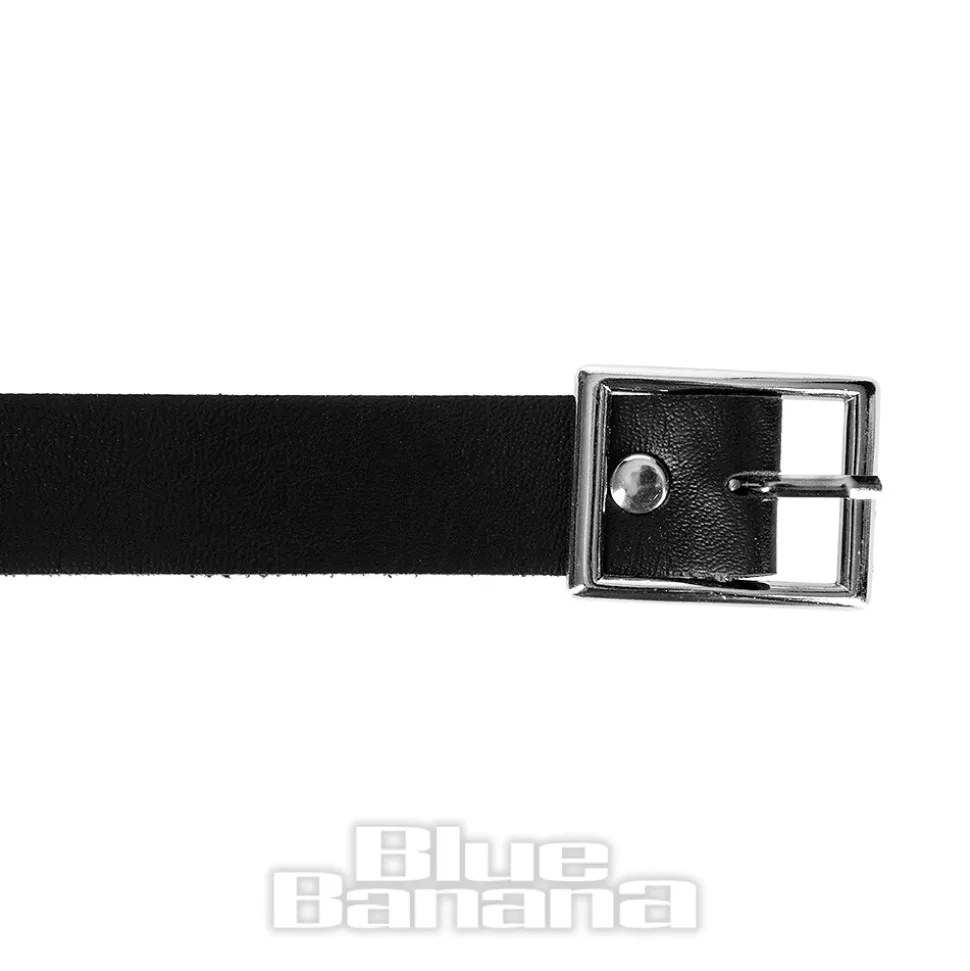 Blue Banana Hanging Ring Choker (Black)