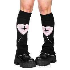 Blue Banana Heart & Cross Legwarmers (Pink)