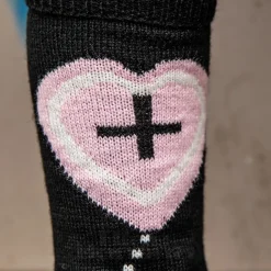 Blue Banana Heart & Cross Legwarmers (Pink)
