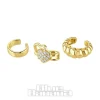 Blue Banana Heart Ear Cuff (Gold)