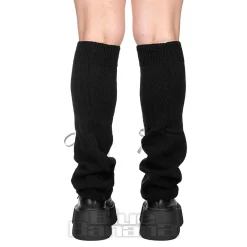 Blue Banana Heart Legwarmers (Black/Red)