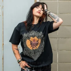 Blue Banana Heart & Swords T-Shirt (Black)
